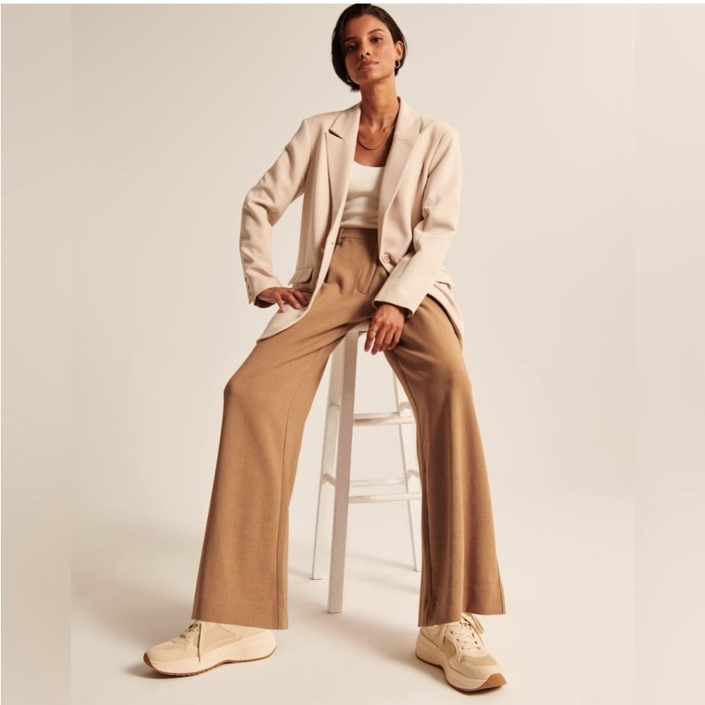 Abercrombie & Fitch Tailored Ultra Wide Leg Pant Size 25 (0 Long) New with tags - Picture 2 of 16